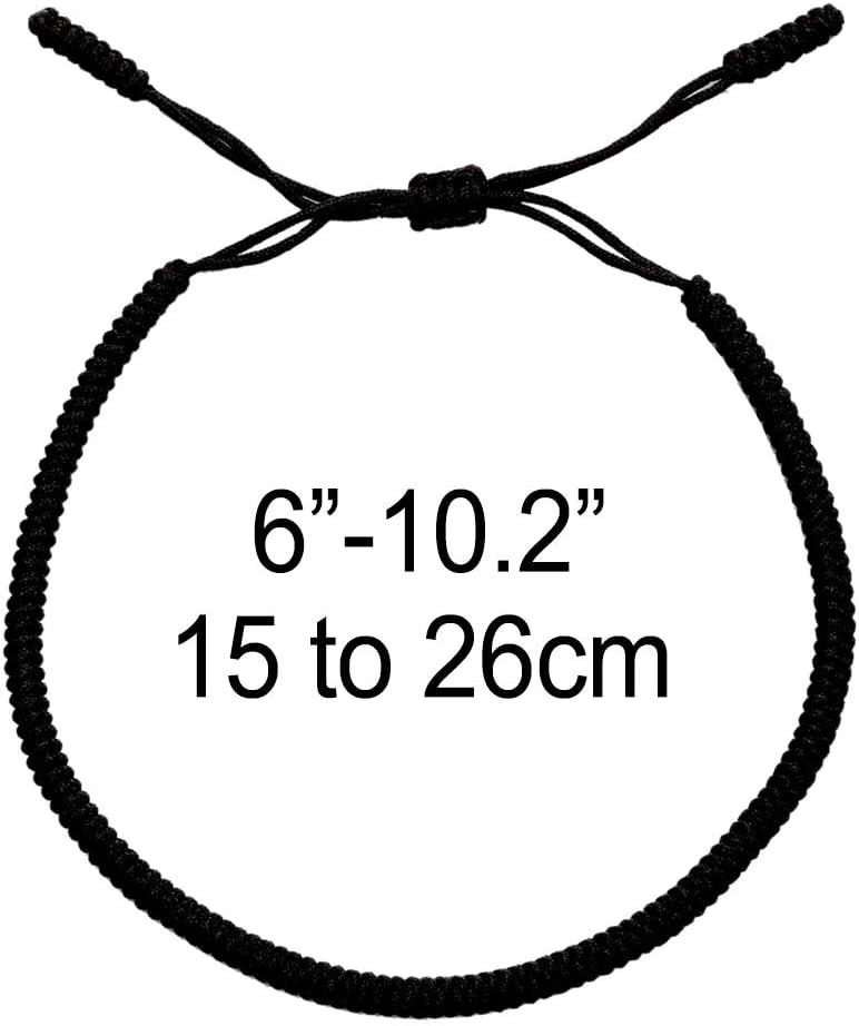 kelistom Handmade String Bracelet for Women Men Simple Red Black Braided Adjustable Charm Bracelets Minimalist Jewelry - Image 2